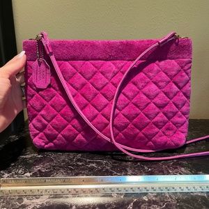 REAL SUEDE Jennifer Moore Crossbody, Fuchsia